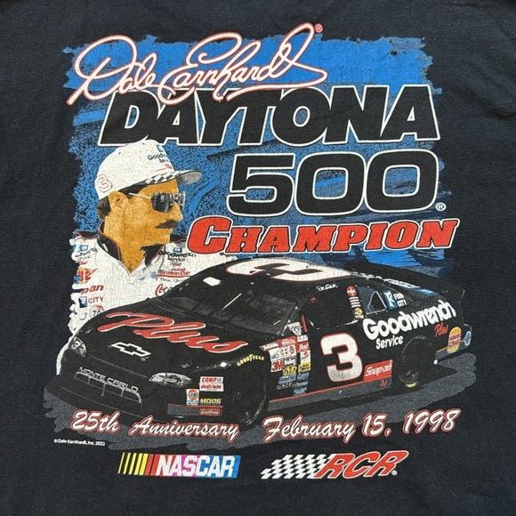 NASCAR Dale Earnhardt Sr #3 Daytona 500 Champion Black T Shirt in Large - Picture 5 of 8